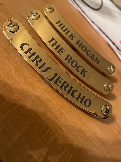 Etched Wrestling Belt Name Plates