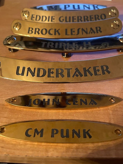 Etched Wrestling Belt Name Plates