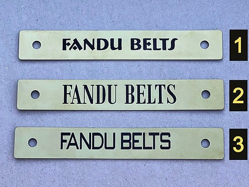 Fandu Luxe or V3 Custom Trophy Style Name Plates