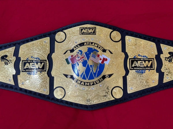 New AEW All Atlantic Wrestling Championship Replica Belt Adult Size Brass