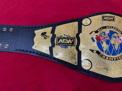 New AEW All Atlantic Wrestling Championship Replica Belt Adult Size Brass