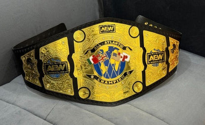 New AEW All Atlantic Wrestling Championship Replica Belt Adult Size Brass