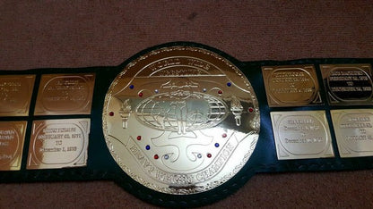 WWF Big Green World Wide Heavyweight Wrestling Champion Title Leather Belt