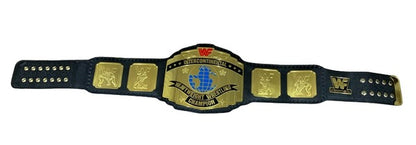 WWF Intercontinental Block Heavyweight Championship Replica Belt Black Strap Red Logo