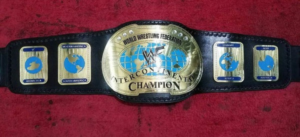 WWF Oval IC Intercontinental Championship Leather Belt