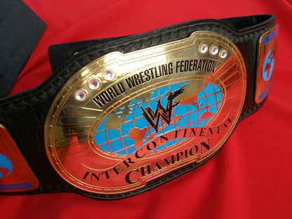 WWF Oval IC Intercontinental Championship Leather Belt