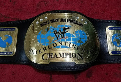 WWF Oval IC Intercontinental Championship Leather Belt