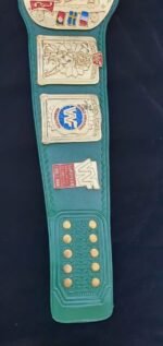 WWF European Championship Wrestling belt block logo 4mm zinc adult size